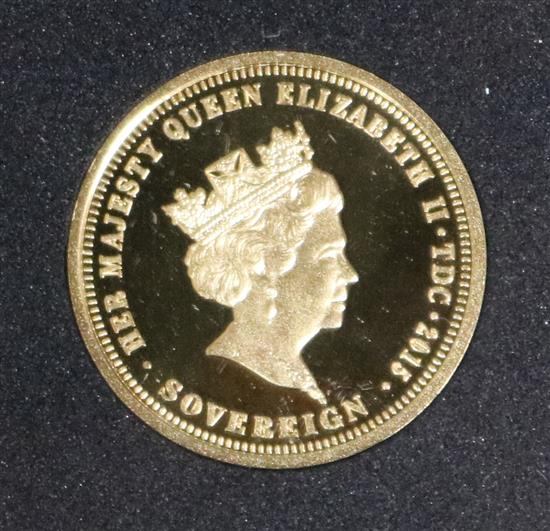 A London Mint HM Queen Elizabeth II Longest Reigning Monarch Sovereign, cased with certificate